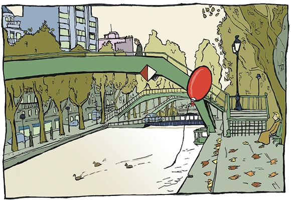 Illustration du canal Saint-Martin à Paris
