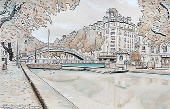 dessin canal saint martin