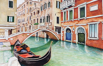 peinture gondole venise